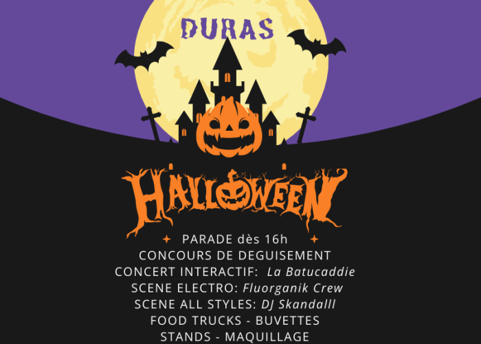 image de Halloween dans le village de Duras