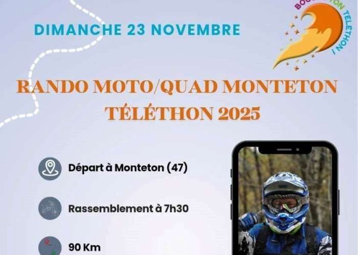 image de Téléthon organisé par rando Moto Quad Monteton