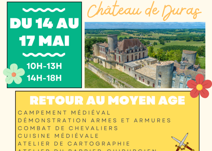 image de Animations médiévales et visites guidées week-end ascension au château de Duras