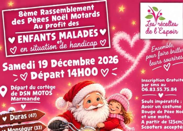 image de 8ème Rassemblement des Pères Noël Motards au profit des enfants malades
