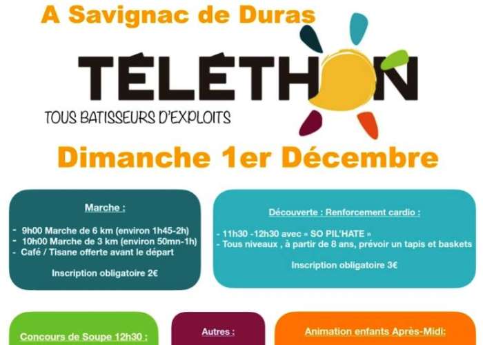 image de Téléthon 2024 Savignac de Duras se mobilise